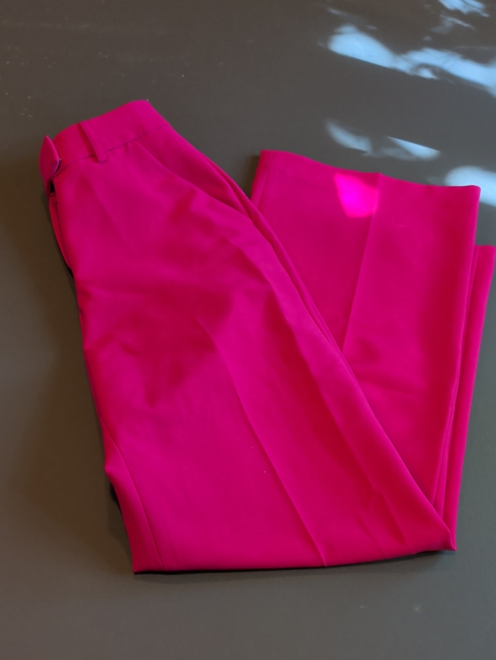 Express Wide-Leg Tailored Pants in Hot Pink